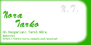 nora tarko business card